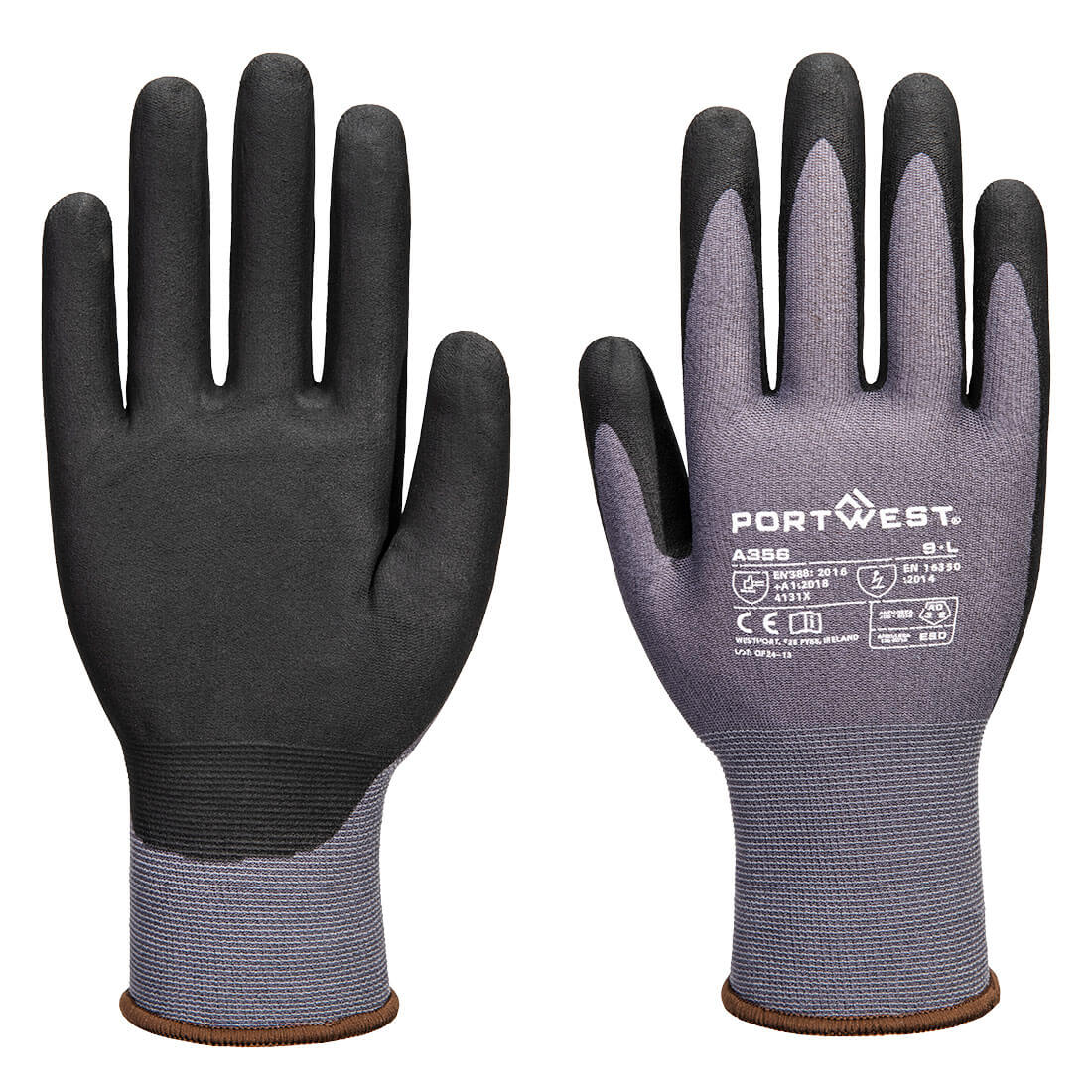 Portwest A356 ESD 15 Nitril Essentiële Handschoen (Verpakking van 12 stuks)