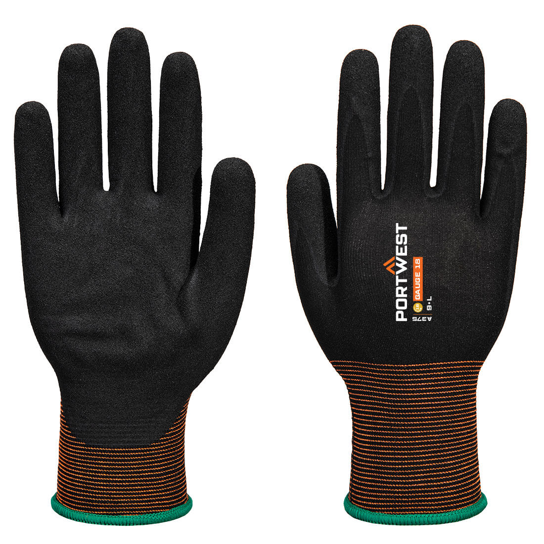 Portwest A375 GP Grip 18 Nitril Gladde/Zandige Handschoen