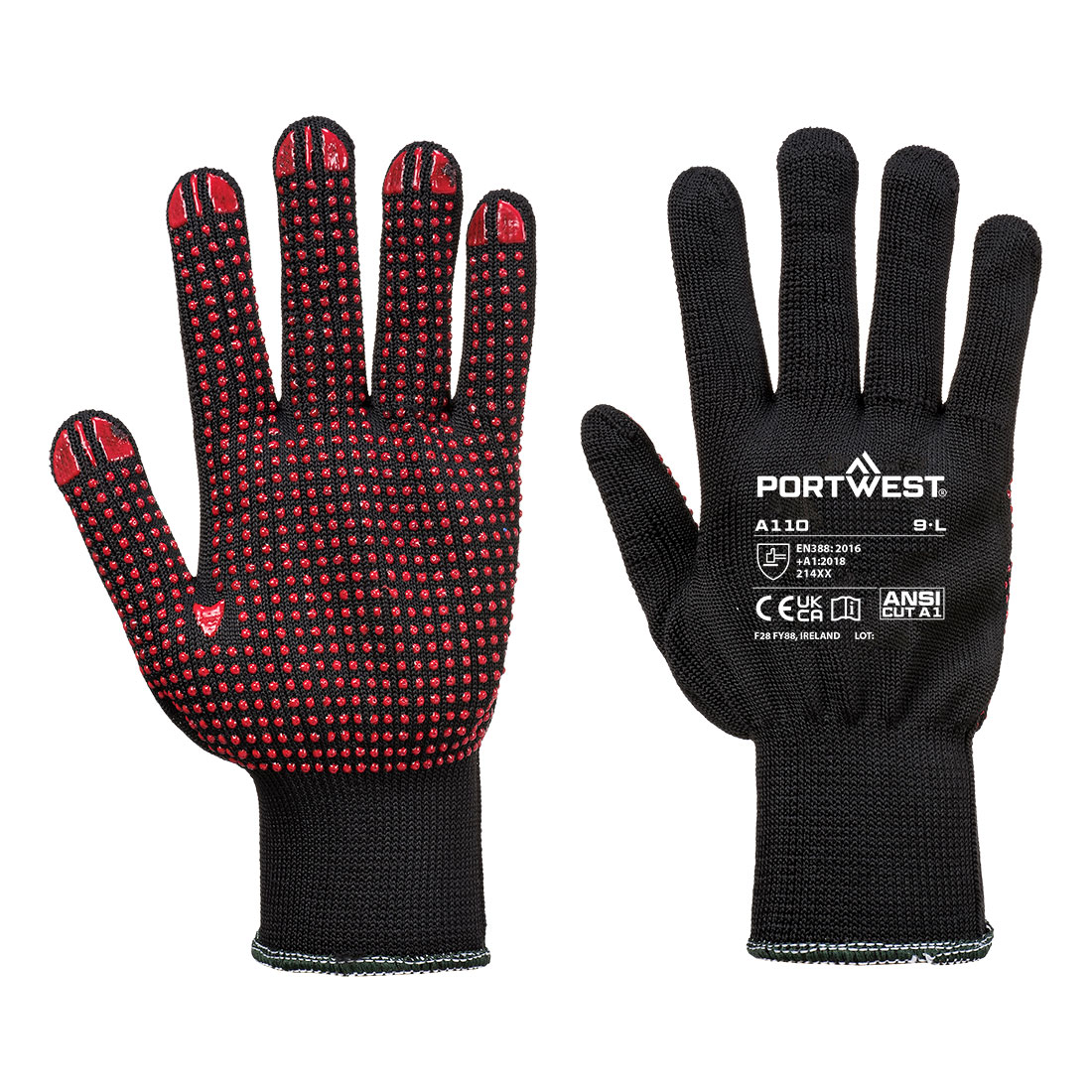 Portwest A110 Grip 13 PVC-handschoen met nopjes