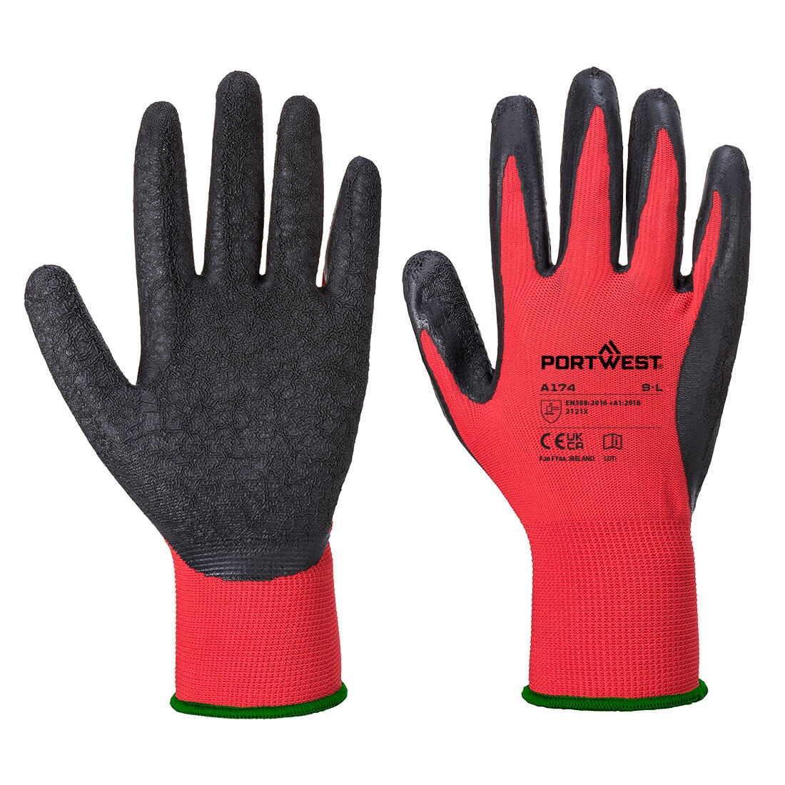 Portwest A174 Grip 13 Latex Kreukelhandschoen