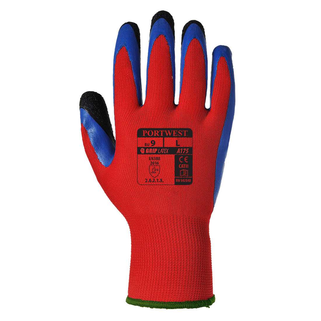 Portwest A175 Grip 13 Latex Dubbel Gecoate Handschoen