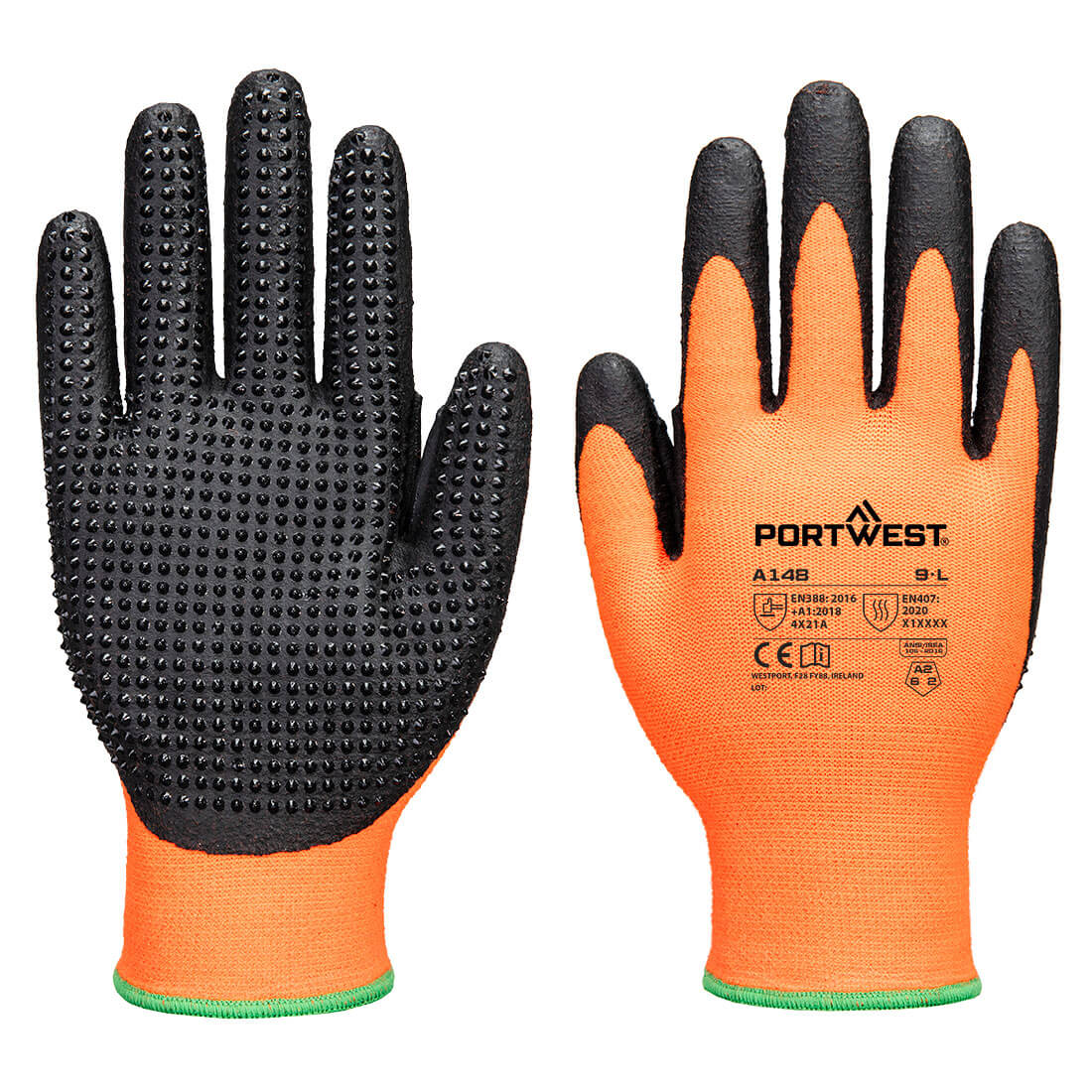 Portwest A148 Grip 13 Nitril handschoen met hoge noppen