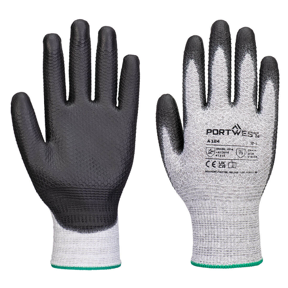 Portwest A124 Grip 13 PU Diamond Knit handschoen (verpakking van 12)
