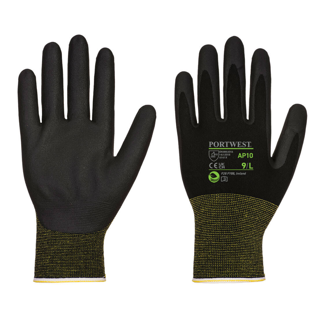 Portwest AP10 Grip 15 schuimrubberen nitril bamboe handschoen (verpakking van 12)