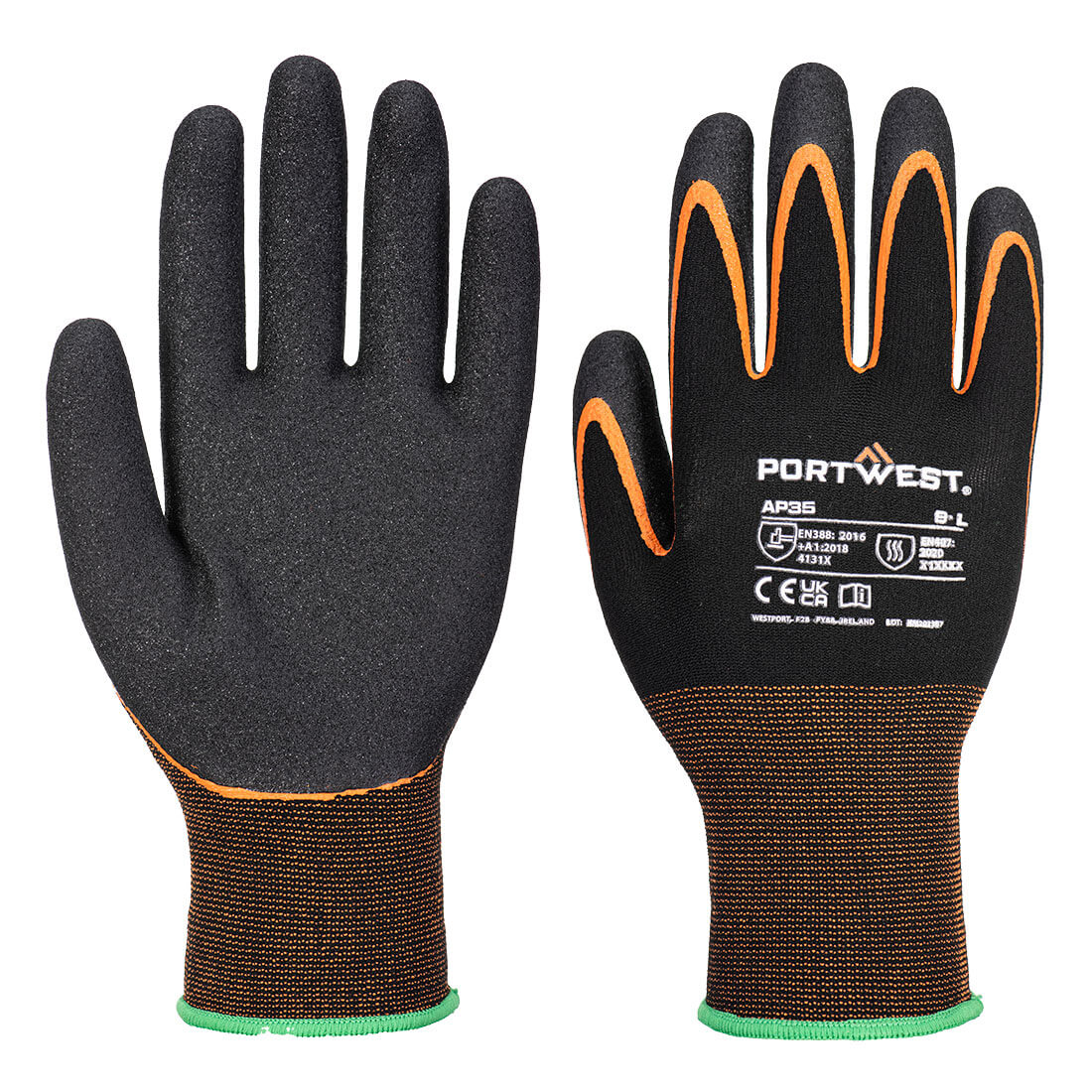Portwest AP35 Grip 15 Nitril handschoen met dubbele handpalm