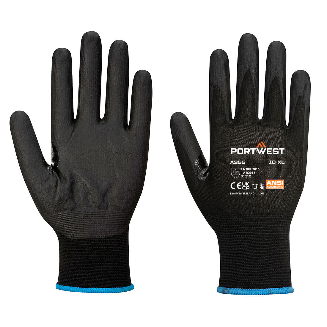 Portwest A355 Grip 15 touchscreenhandschoen van nitrilschuim (verpakking van 12 stuks)