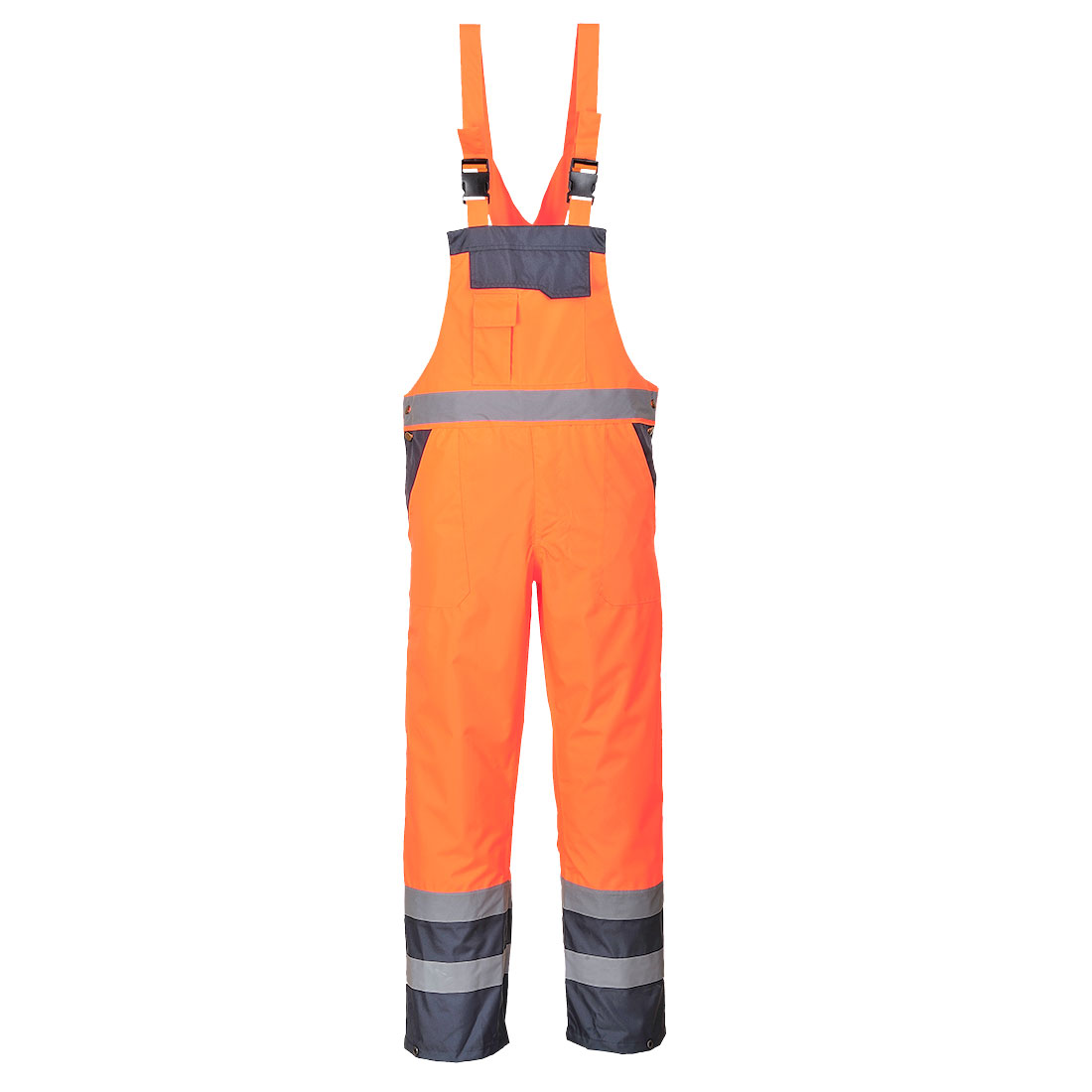 Portwest S488 Hi-Vis ademende regenbroek met contrasterende details