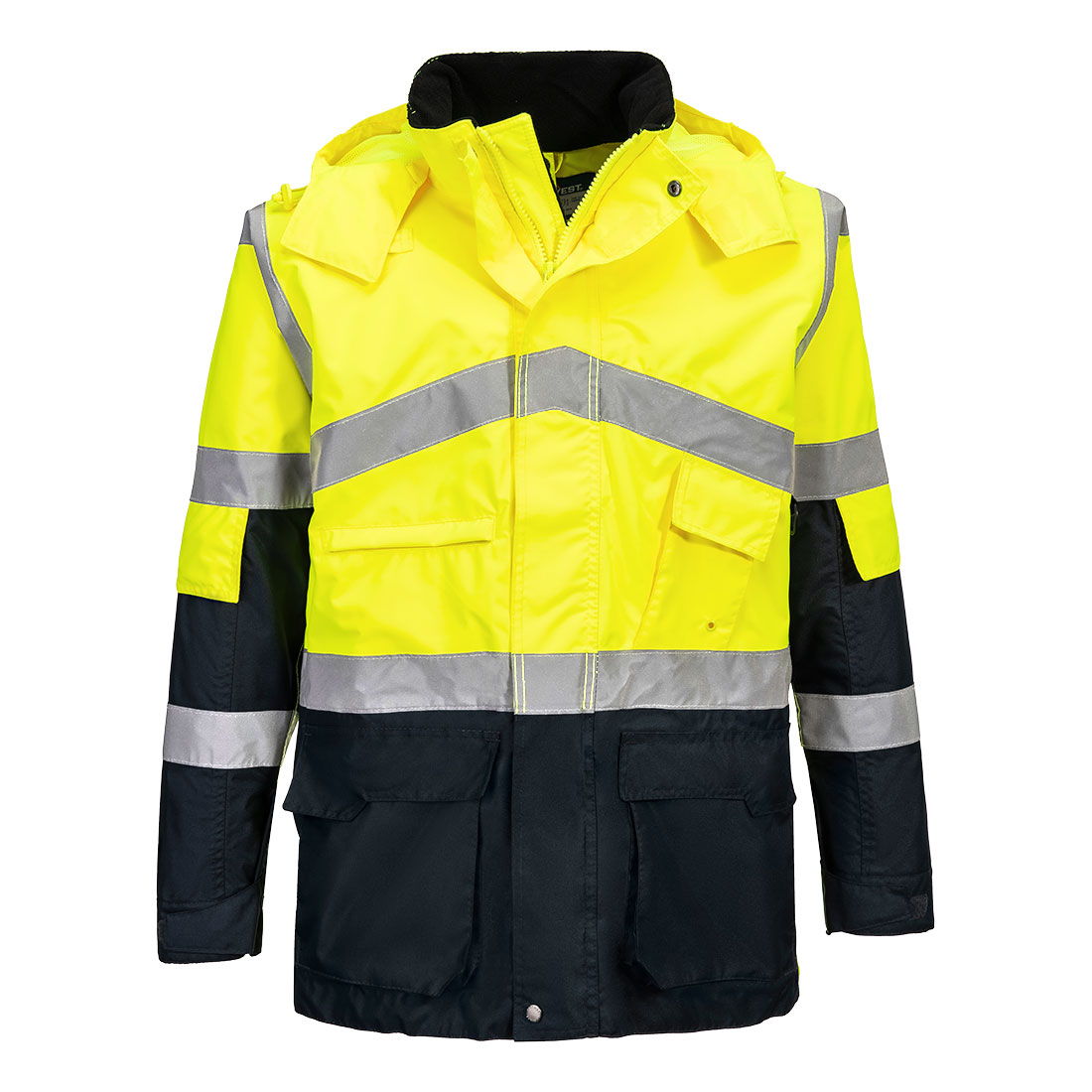 Portwest S760 Ademende regenjas met hoge zichtbaarheid en contrasterende details