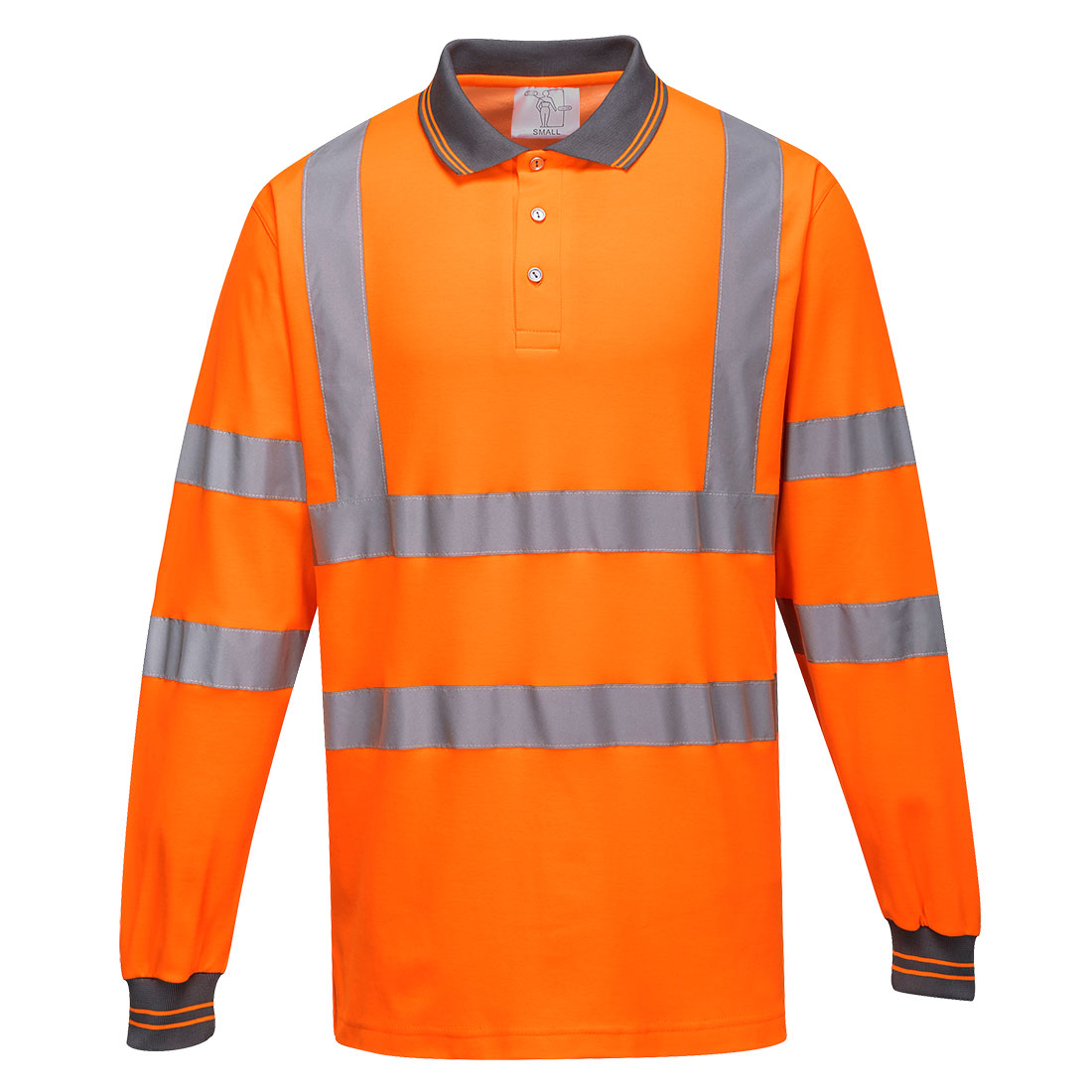 Portwest S271 Hi-Vis katoenen comfortabele poloshirt met lange mouwen