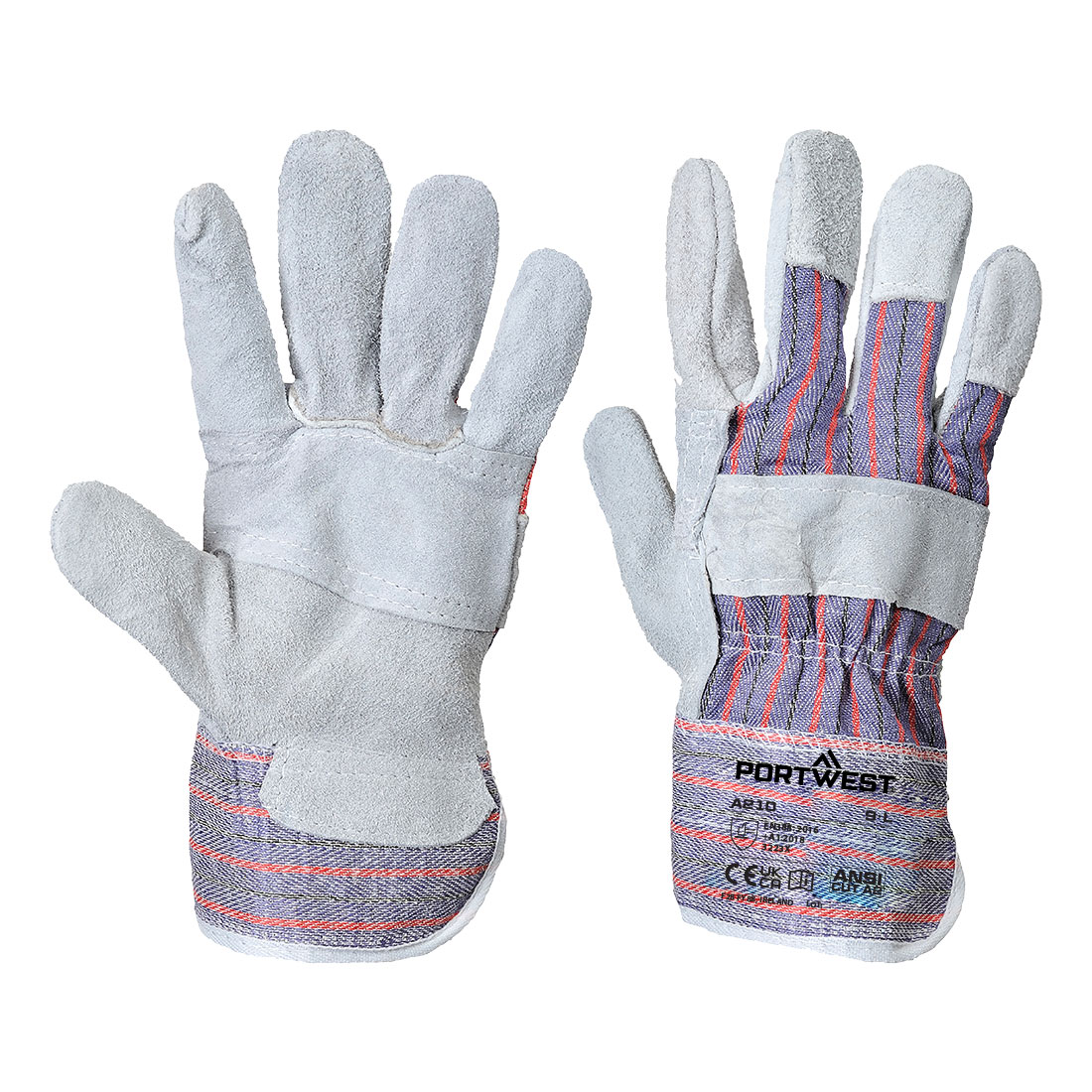 Portwest A210 Leren Rigger 260 Rundleer Split Palm Bar Handschoen