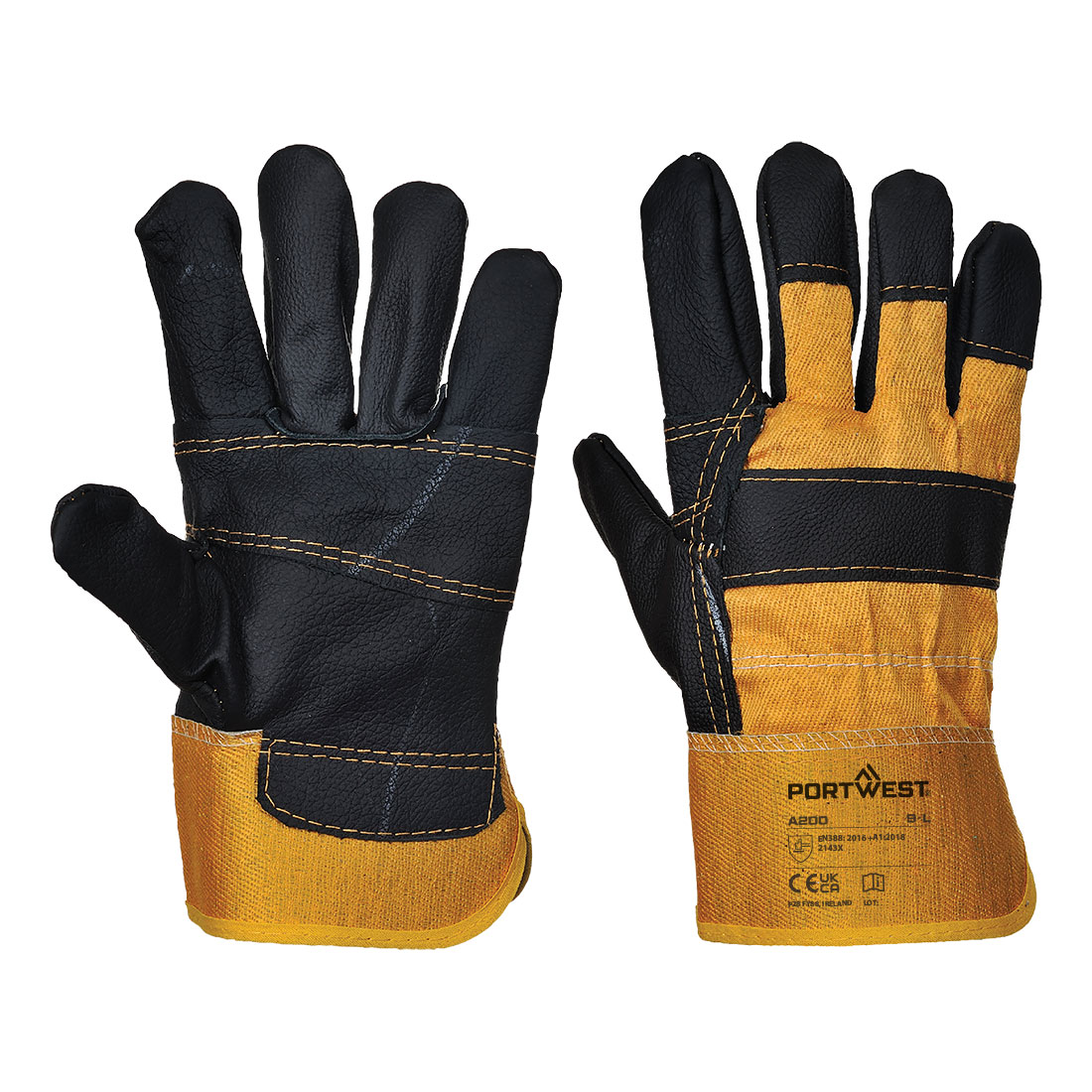 Portwest A200 Leren Rigger 270 handschoen met handpalm van rundleernerf