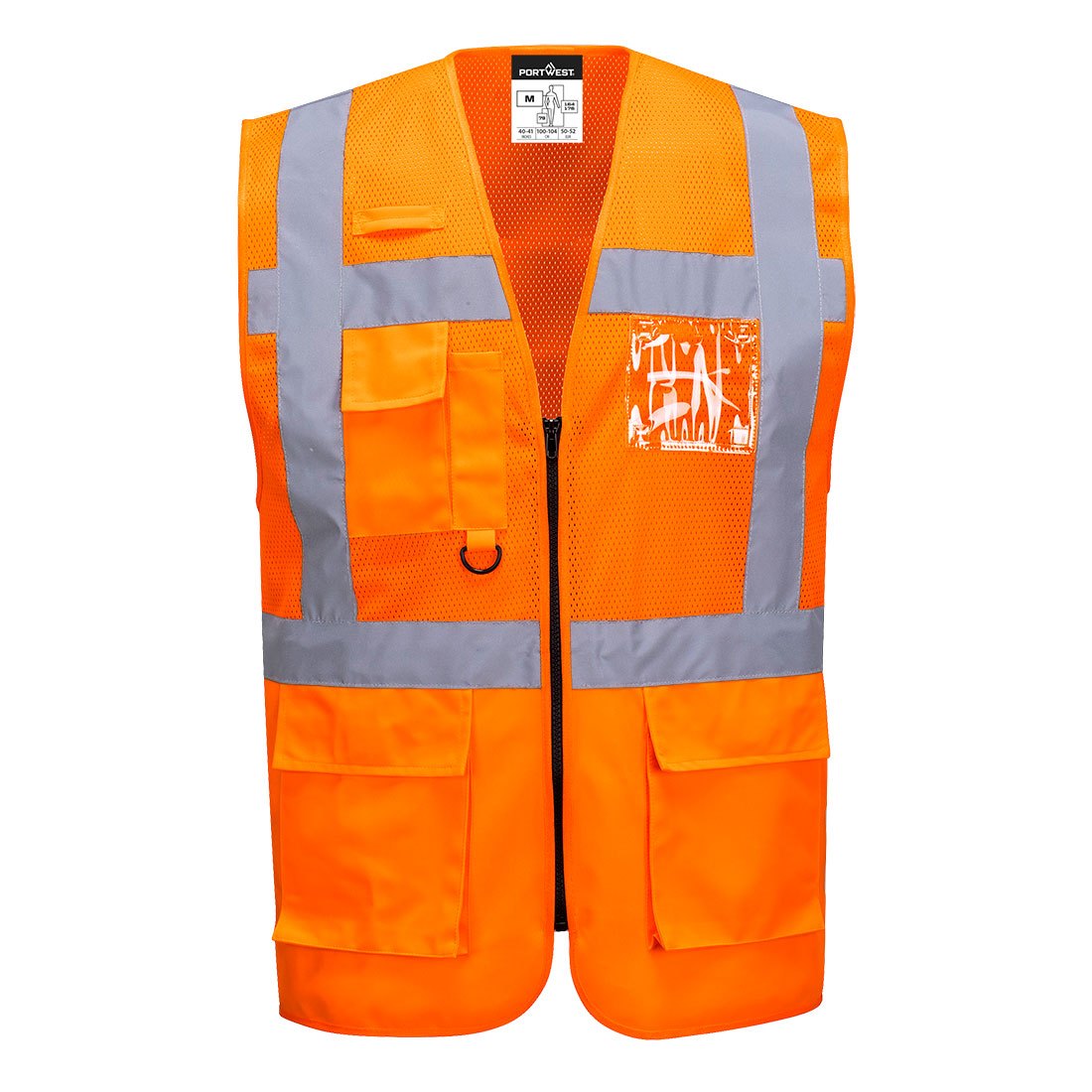 Portwest C496 Madrid Hi-Vis Half Mesh Executive Vest
