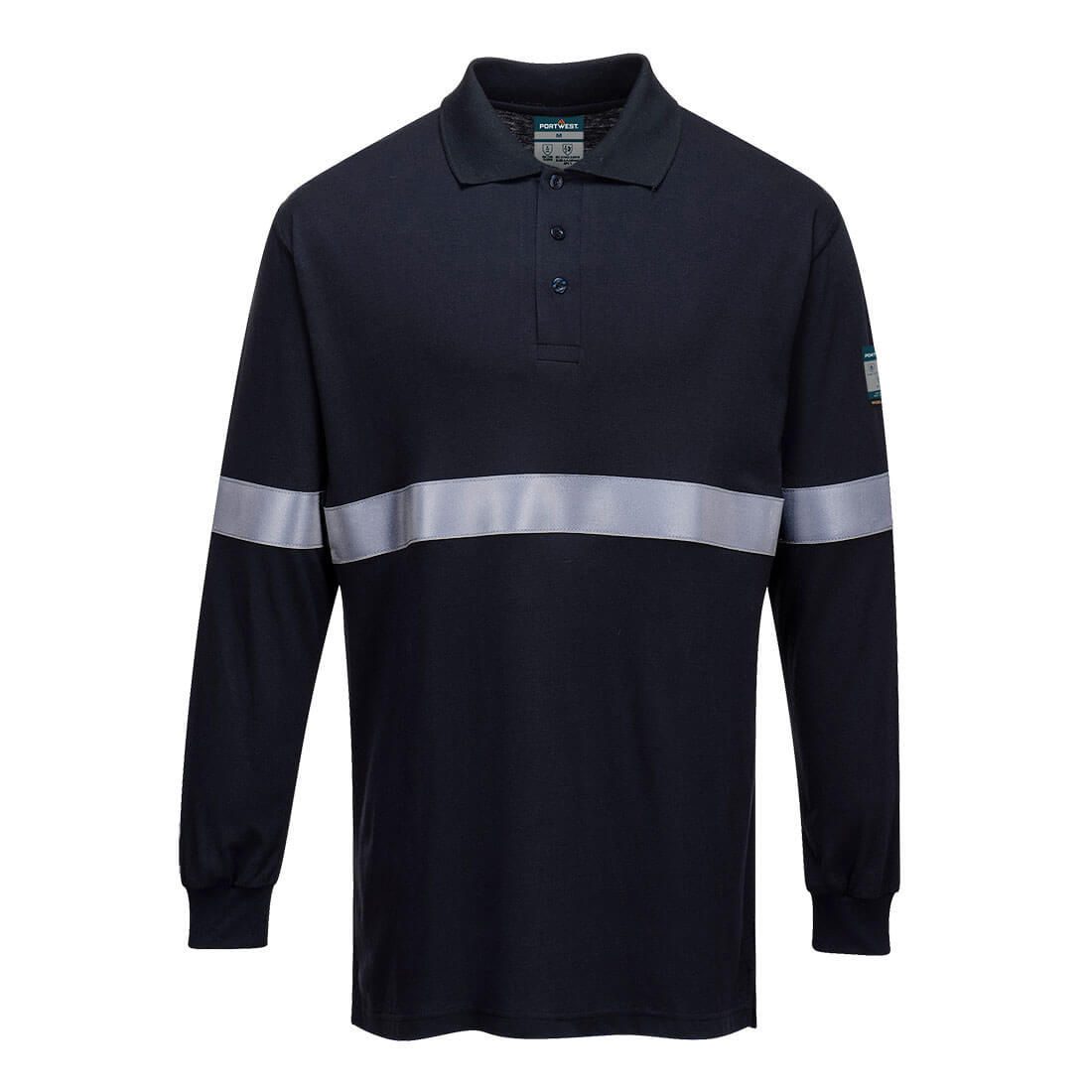 Portwest FR03 Modaflame gebreide FR polo met lange mouwen
