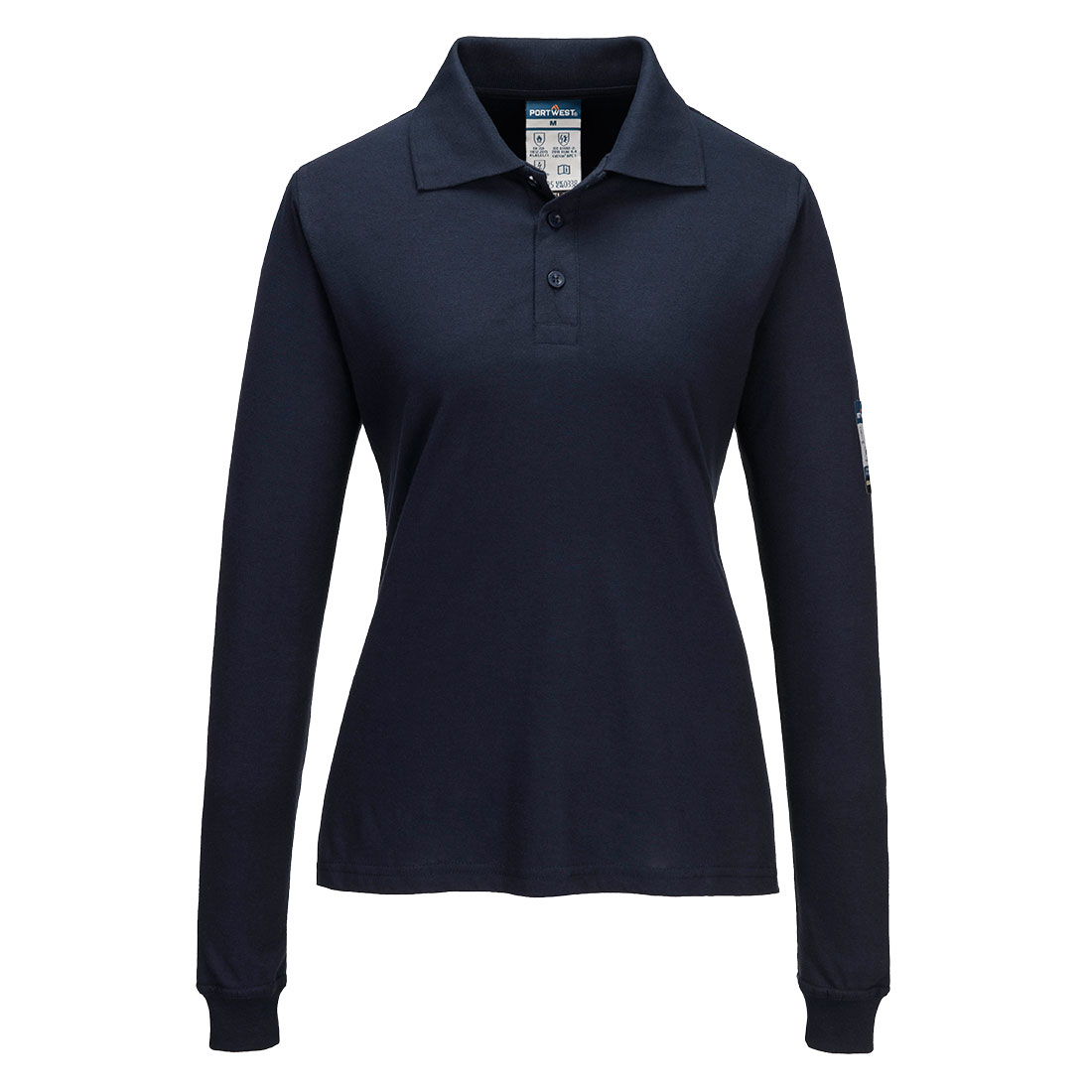 Portwest FR758 Modaflame gebreide FR polo met lange mouwen voor dames