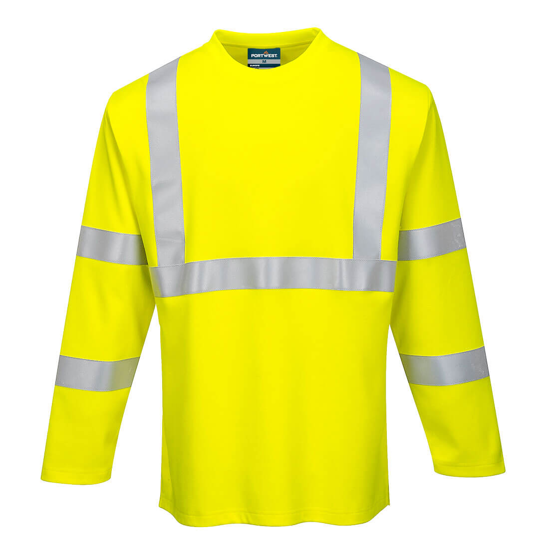 Portwest FR96 Modaflame gebreid Hi-Vis FR T-shirt met lange mouwen
