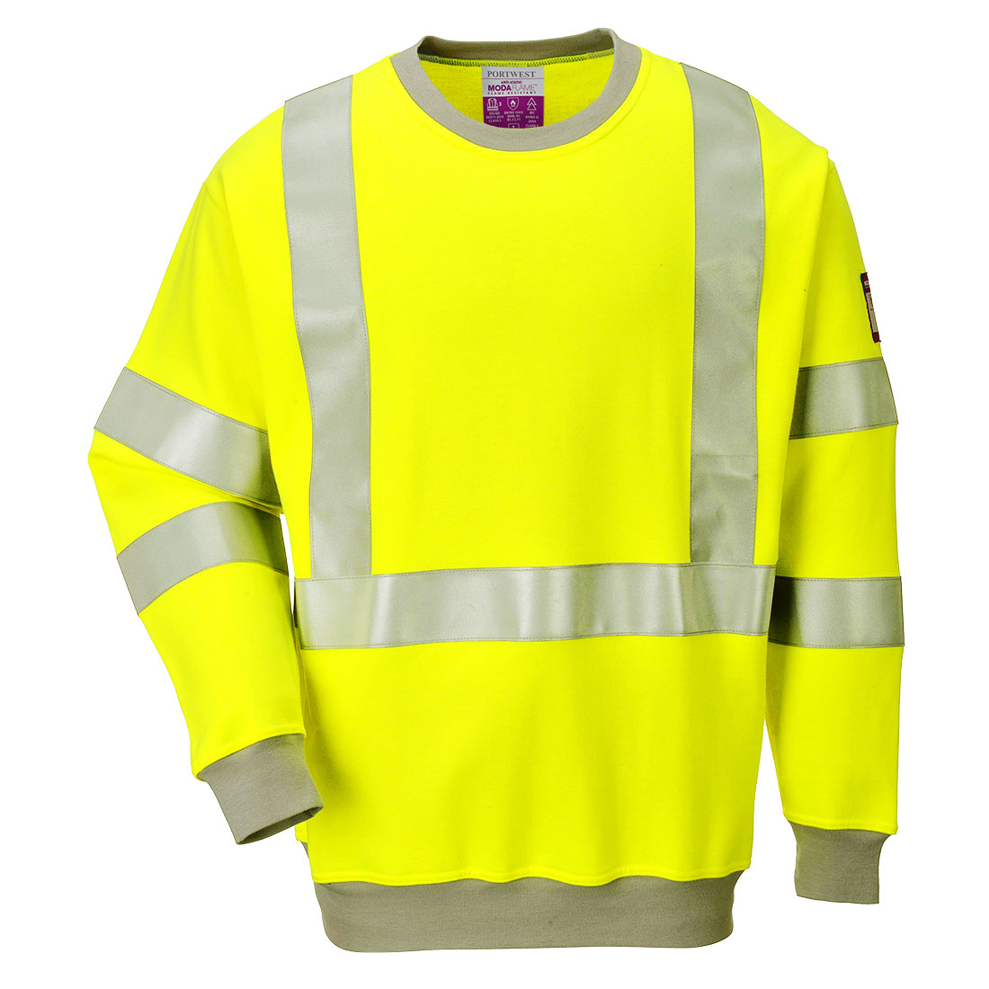 Portwest FR72 Modaflame gebreid FR-sweatshirt met hoge zichtbaarheid