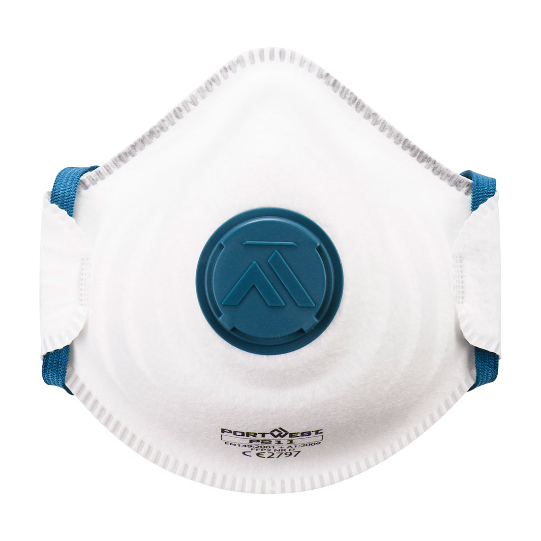 Portwest P211 Gegoten FFP2-ademhalingsmasker met ventiel (verpakking van 10 stuks)