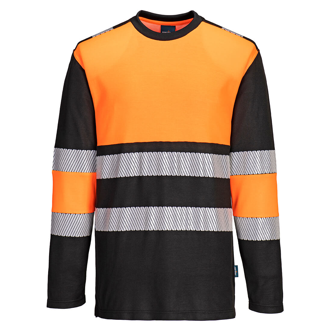 Portwest PW312 PW3 Hi-Vis katoenen comfort T-shirt klasse 1 met lange mouwen