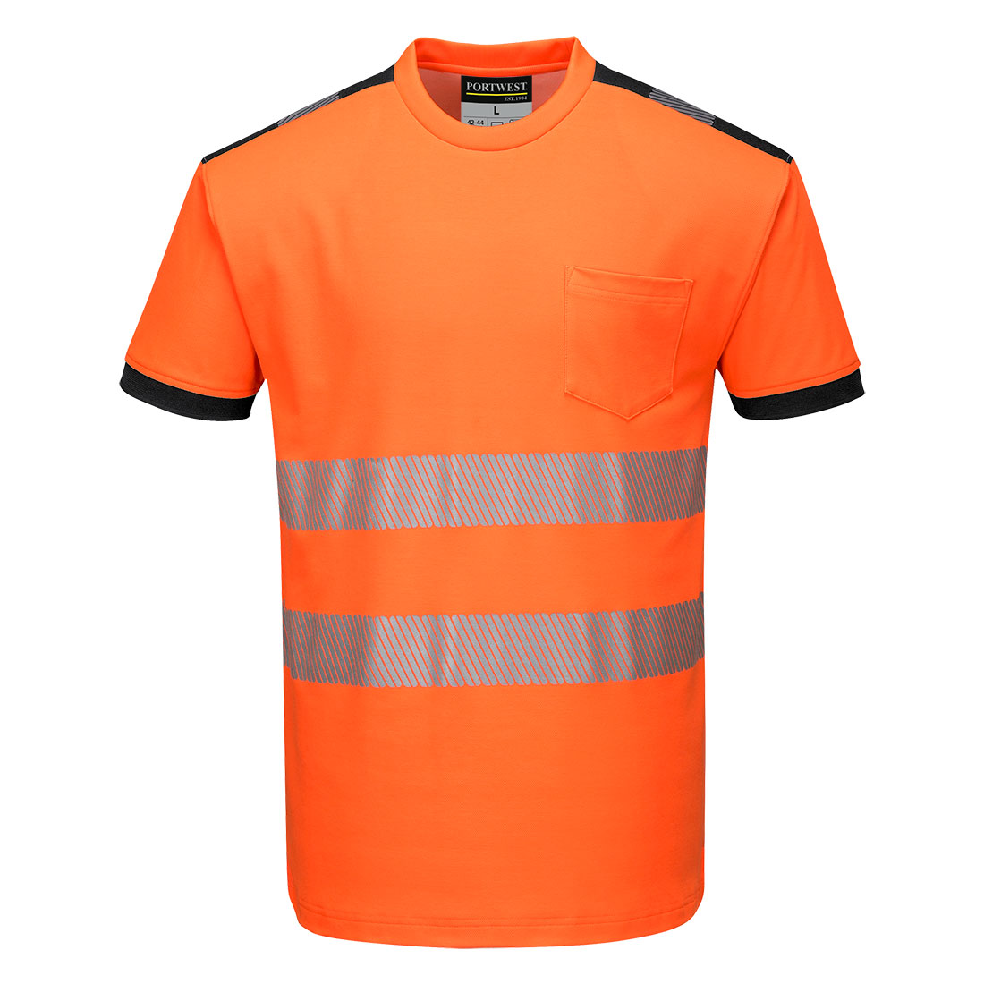 Portwest T181 PW3 Hi-Vis katoenen comfort T-shirt met korte mouwen