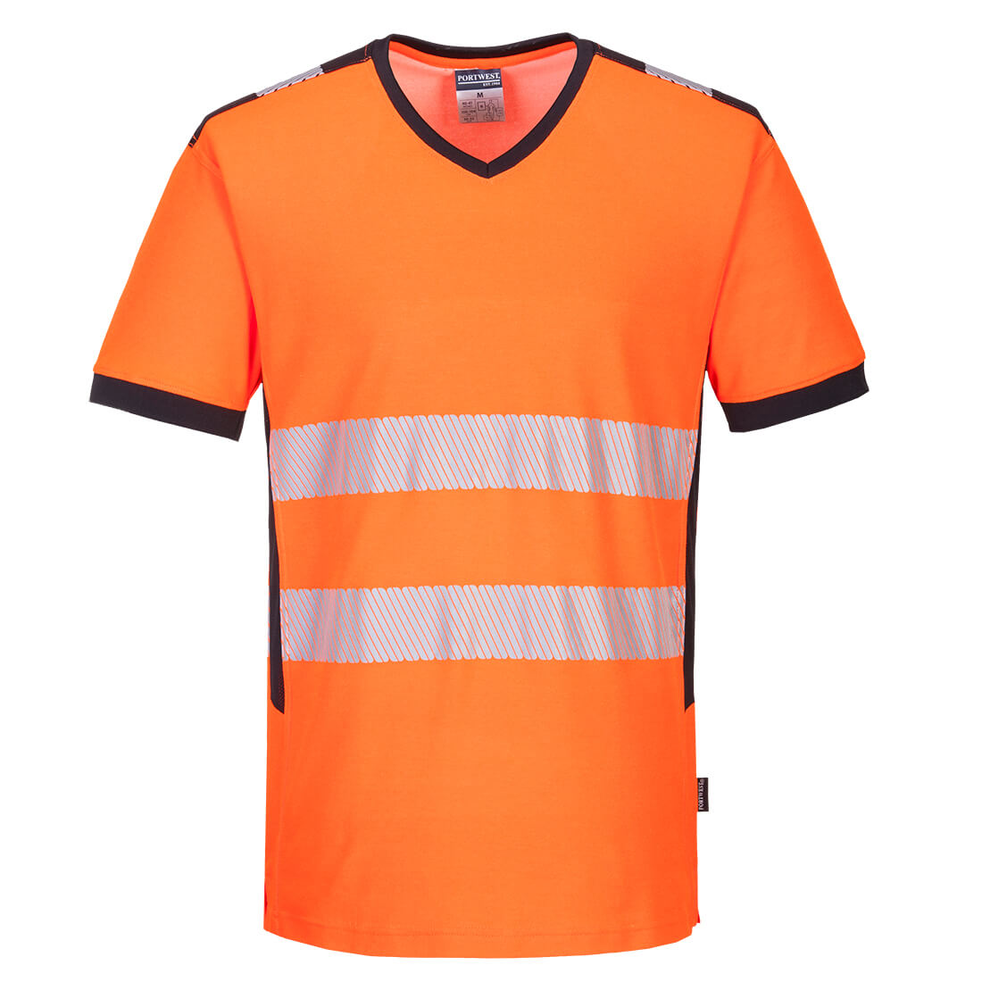 Portwest PW310 PW3 Hi-Vis T-shirt met V-hals en mesh-inzetstuk, korte mouwen