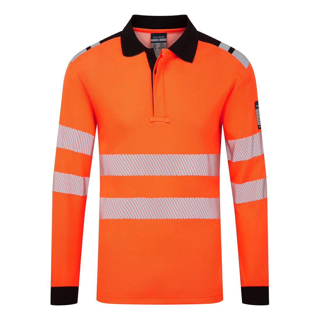 Portwest FR734 PW3 Modaflame gebreid HVO FR poloshirt met lange mouwen
