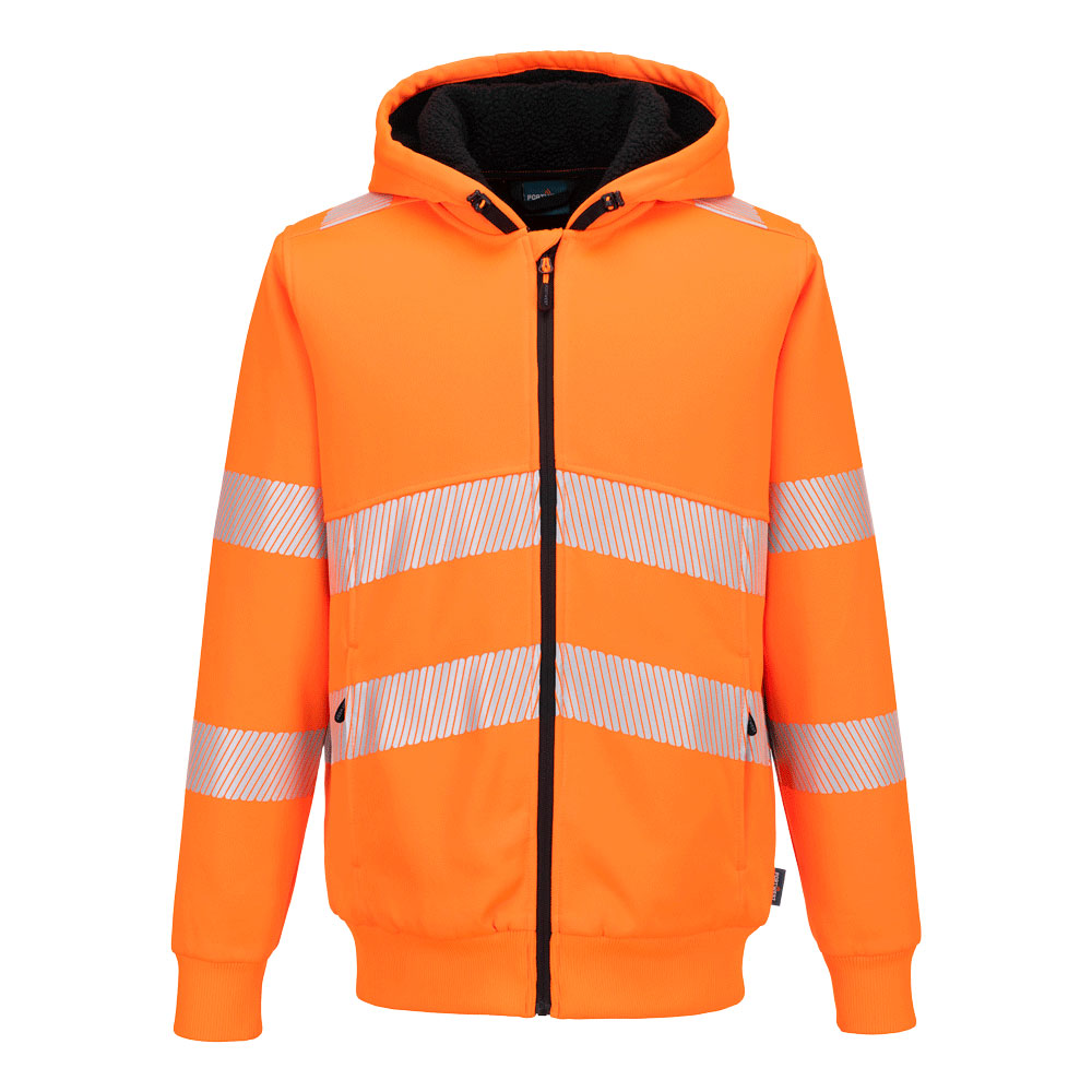 Portwest PW321 PW321 Hi-Vis Winterhoodie met Rits