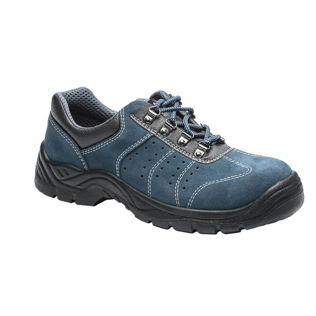Portwest FW02 Lage schoen van staalkleurig suèdeleer S1P SR FO