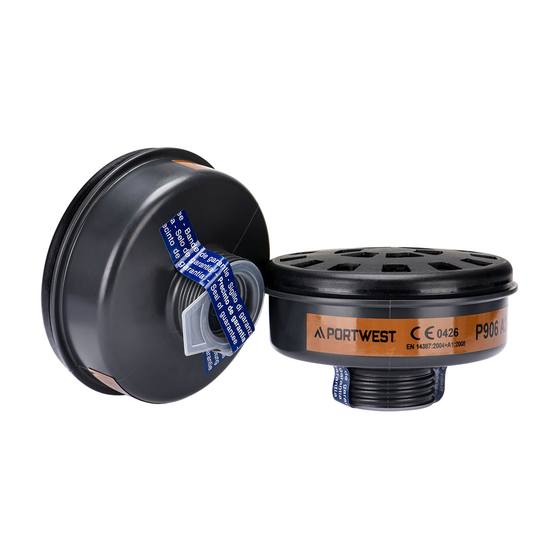 Portwest P906 A2 gasfilter met universele schroefdraad (verpakking van 6)