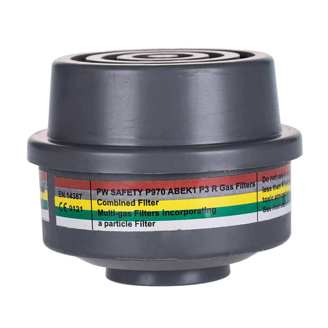 Portwest P970 ABEK1P3 Combinatiefilter met speciale schroefdraadaansluiting (verpakking van 4)
