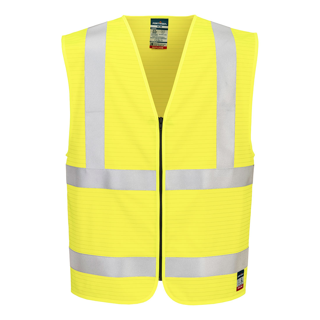 Portwest FR615 Bizflame Hi-Vis FR Zip Vest