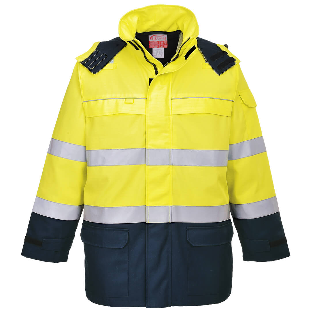Portwest FR79 Bizflame Rain+ Hi-Vis Multi-Norm Contrast FR-jas