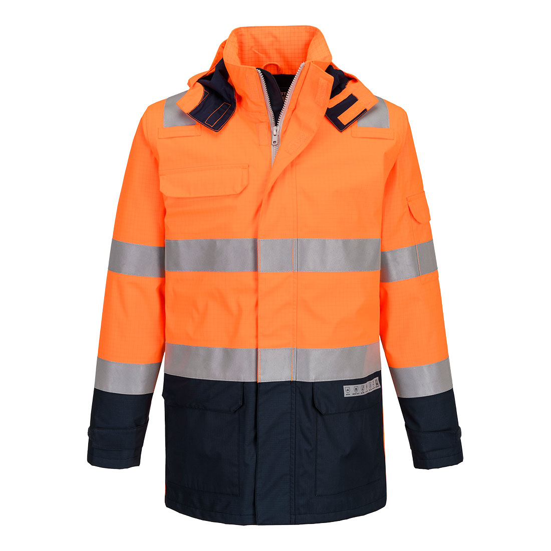 Portwest FR605 Bizflame Rain+ Hi-Vis Multi-Norm Contrast FR-jas