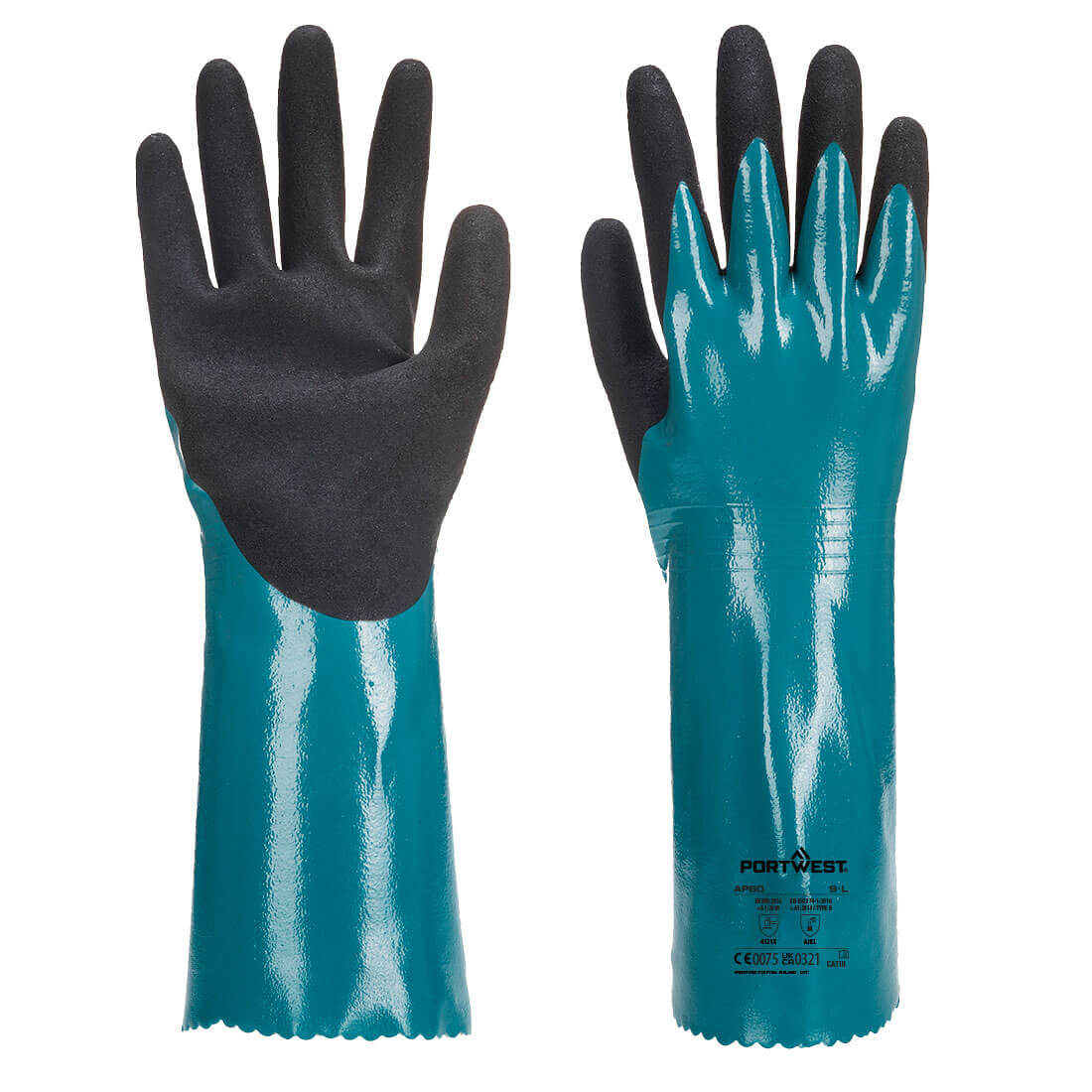 Portwest AP60 Chem 300 Nitril Sandy Dubbelgedipte Handschoen
