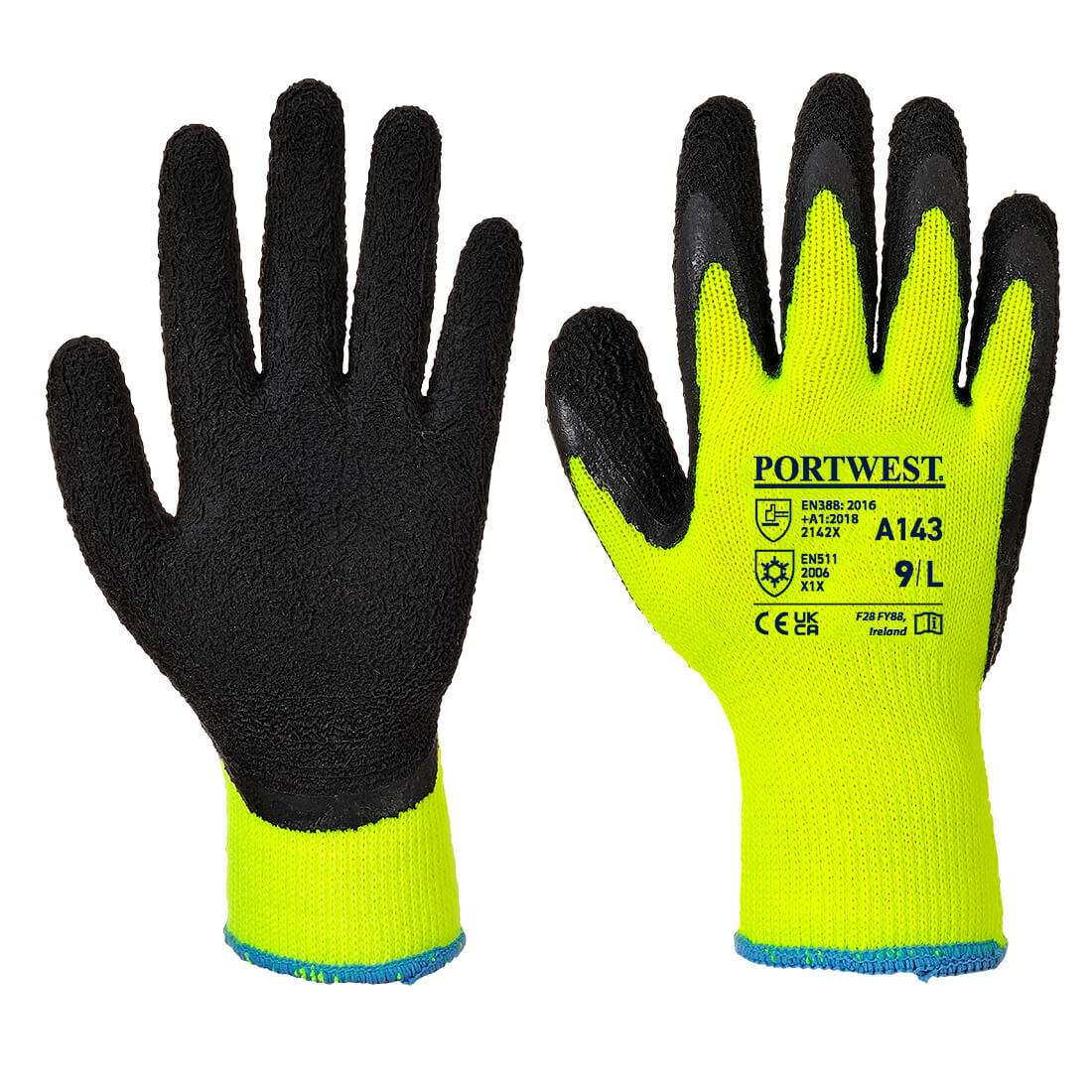 Portwest A143 Koude latex schuimhandschoen 10