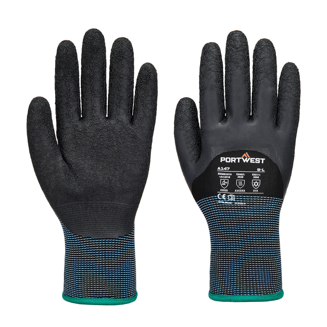 Portwest A147 Koude 13 latex 3/4 gedompelde handschoen