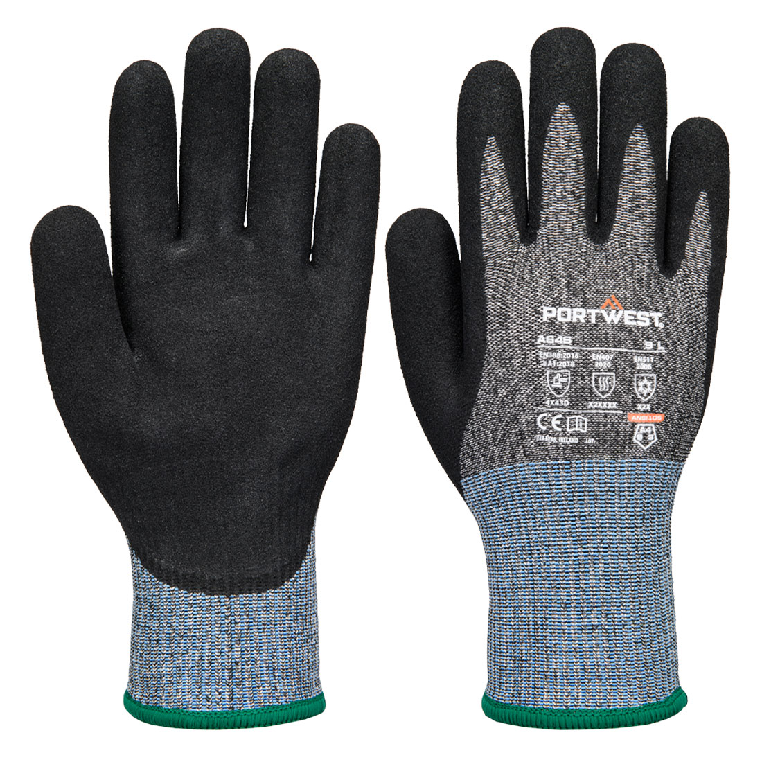 Portwest A646 Koude D13 Nitril Viz-Tex Snijbestendige Handschoen