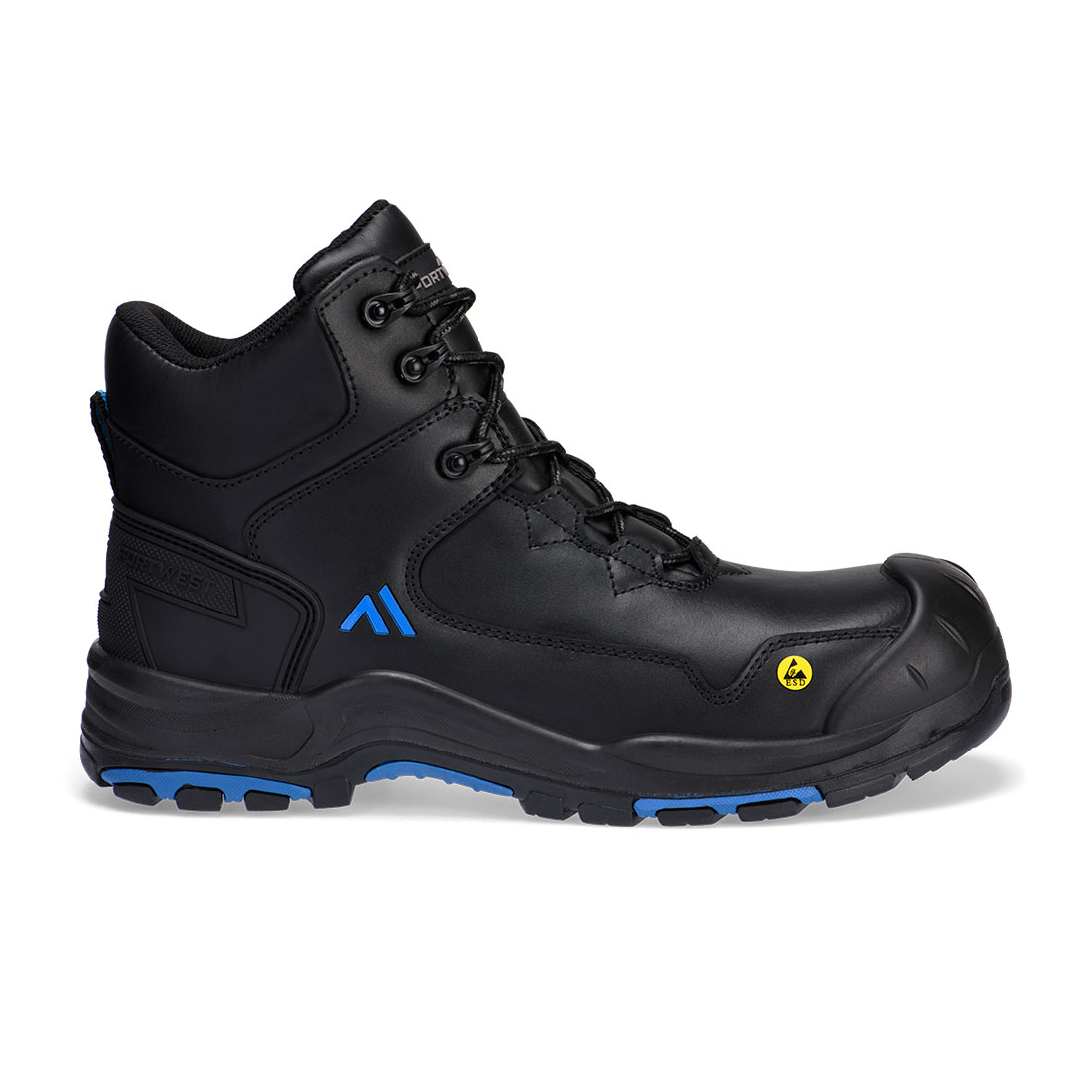 Portwest FC18 Composite Action Leather Mid Boot S3S ESD HRO SR SC FO