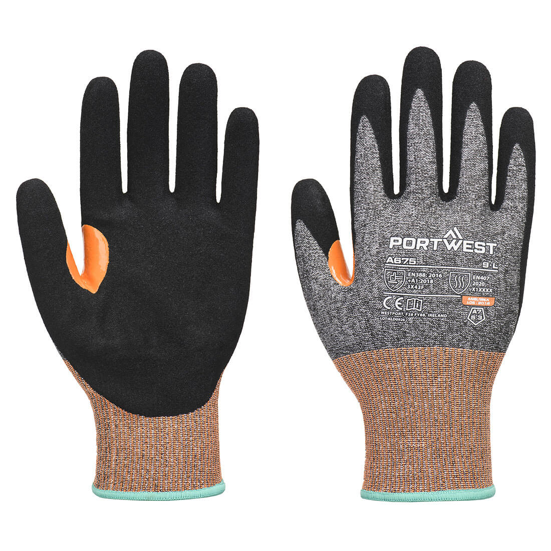 Portwest A675 CS Cut G18 Nitril Sandy Handschoen A7