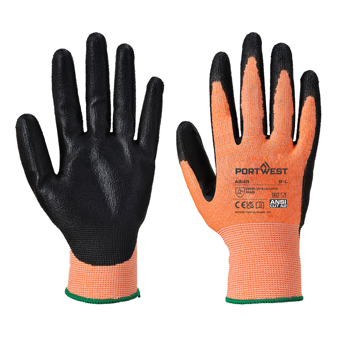 Portwest A643 Snijbare B13 nitril amberkleurige handschoen