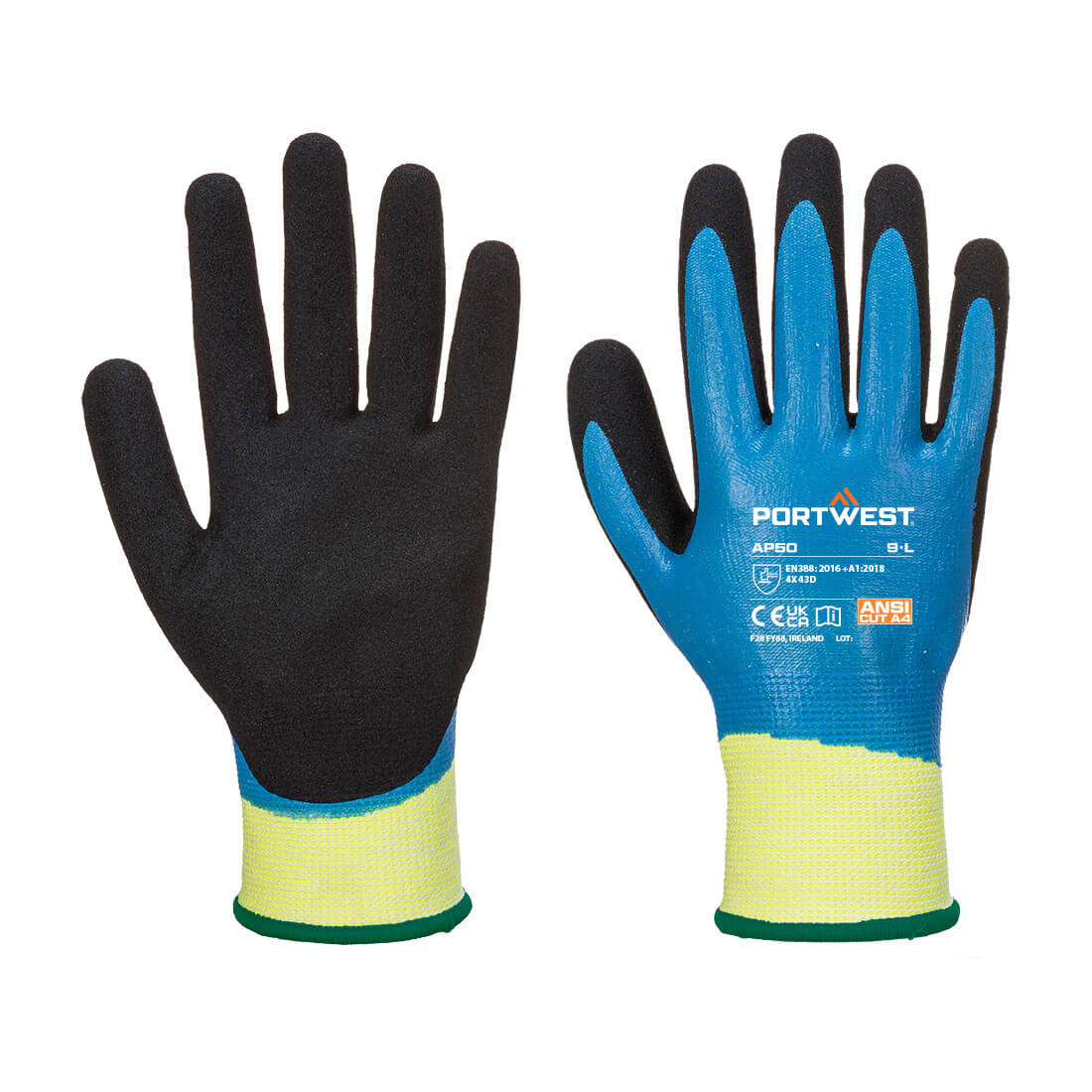 Portwest AP50 Snijbare D13 nitril Aqua Glove