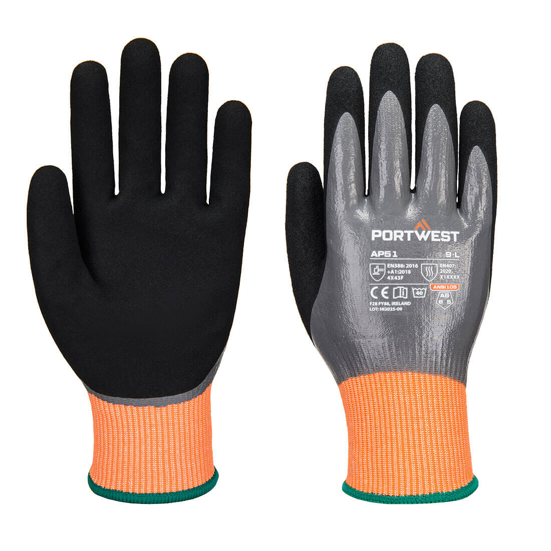 Portwest AP51 Snijbare F15 nitril Aqua Glove