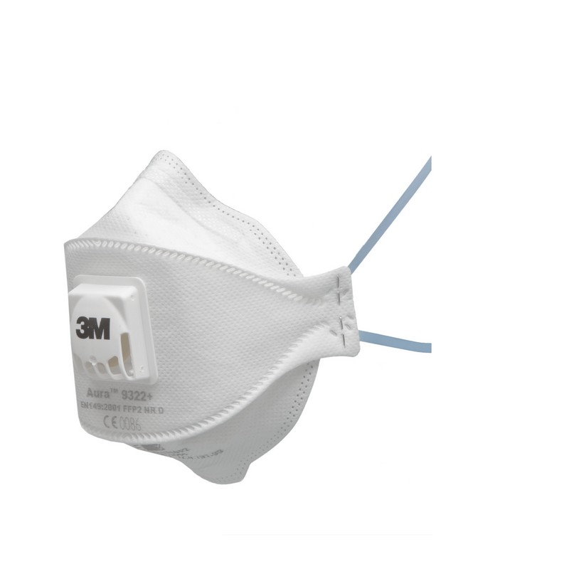 3M Aura 9322+ plooibaar stofmasker met ventiel